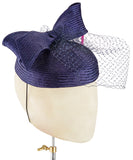 Navy Bow - fascinator designed by Christine Moore - Rent The Races  - 2