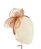 Rust Rose - fascinator designed by Dorfman Pacific - Rent The Races  - 2