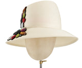 The Voss Derby (Cream) - hat designed by LD Carey Designs - Rent The Races  - 1
