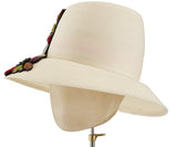 The Voss Derby (Cream) - hat designed by LD Carey Designs - Rent The Races  - 4