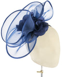 Navy Wave - fascinator designed by Dorfman Pacific - Rent The Races  - 2